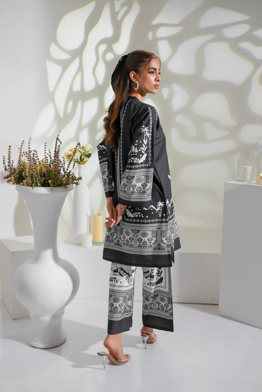 Digital Printed Co-Ord Set – 2PCs (Shirt & Flapper)