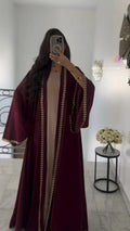 Dil-E-Noor Heart Zarri Embroidered Georgette Abaya