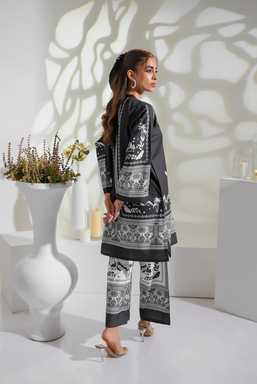 Digital Printed Co-Ord Set – 2PCs (Shirt & Flapper)