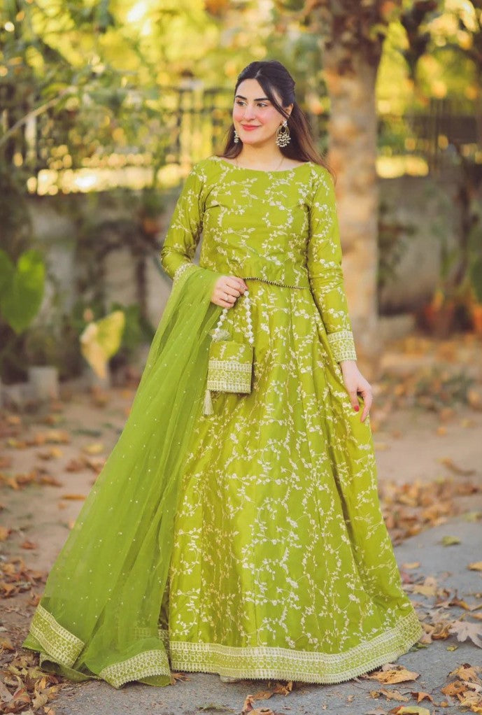 4 Piece Embroidered Maxi