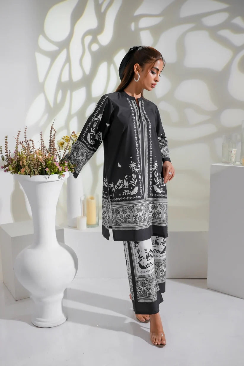 Digital Printed Co-Ord Set – 2PCs (Shirt & Flapper)