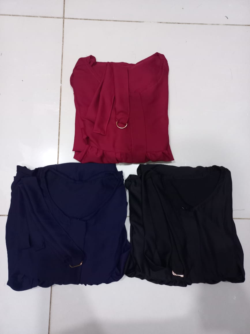 ront Zip &amp; Side Pocket Abaya with Adjustable Belt