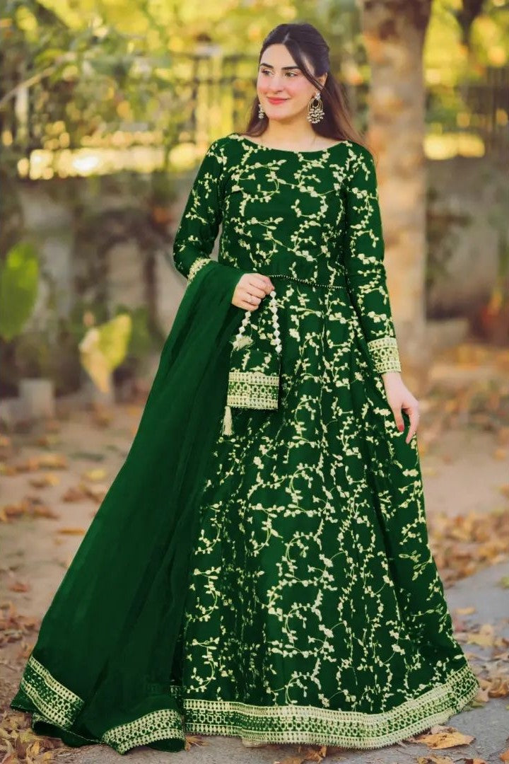 4 Piece Embroidered Maxi
