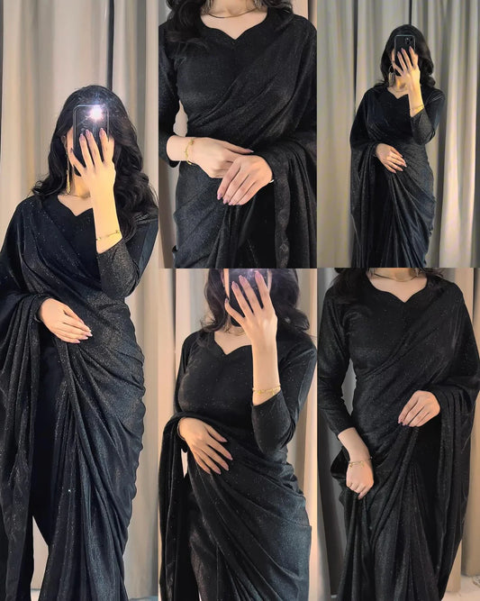 Midnight Moonlight Saree