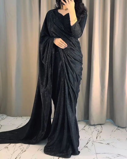 Midnight Moonlight Saree