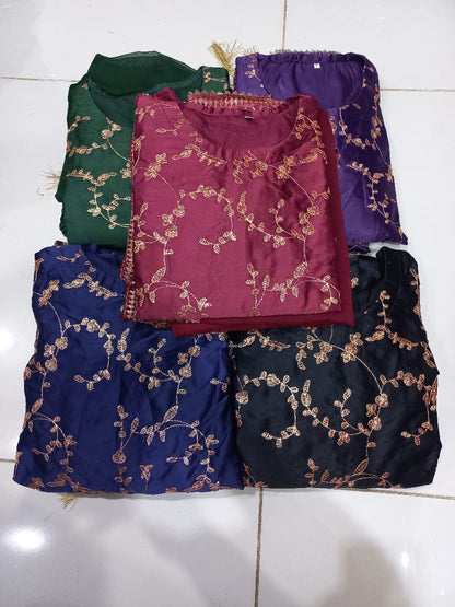 4 Piece Embroidered Maxi