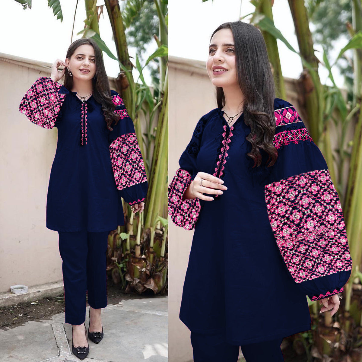 Heavy Sleeves Embroidery 2pcs Suit 🌟✨