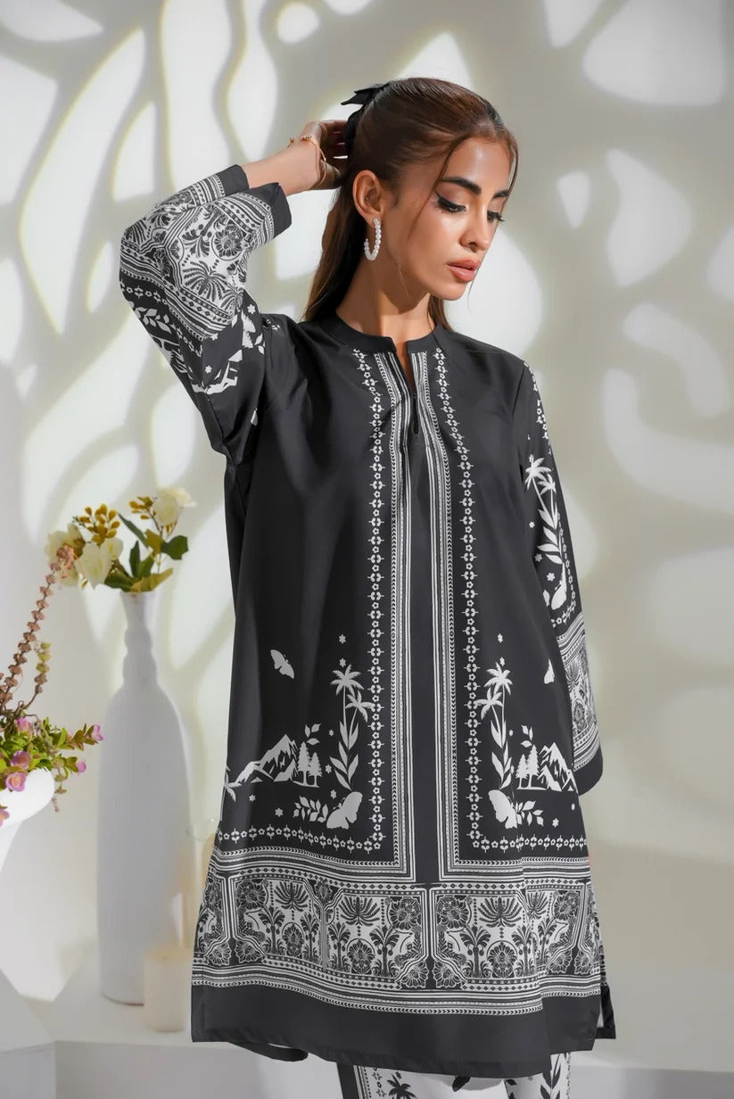 Digital Printed Co-Ord Set – 2PCs (Shirt & Flapper)