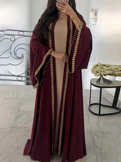 Dil-E-Noor Heart Zarri Embroidered Georgette Abaya - Premium China Georgette