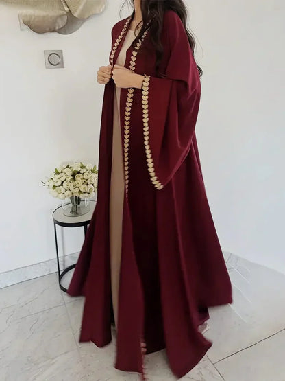 Dil-E-Noor Heart Zarri Embroidered Georgette Abaya