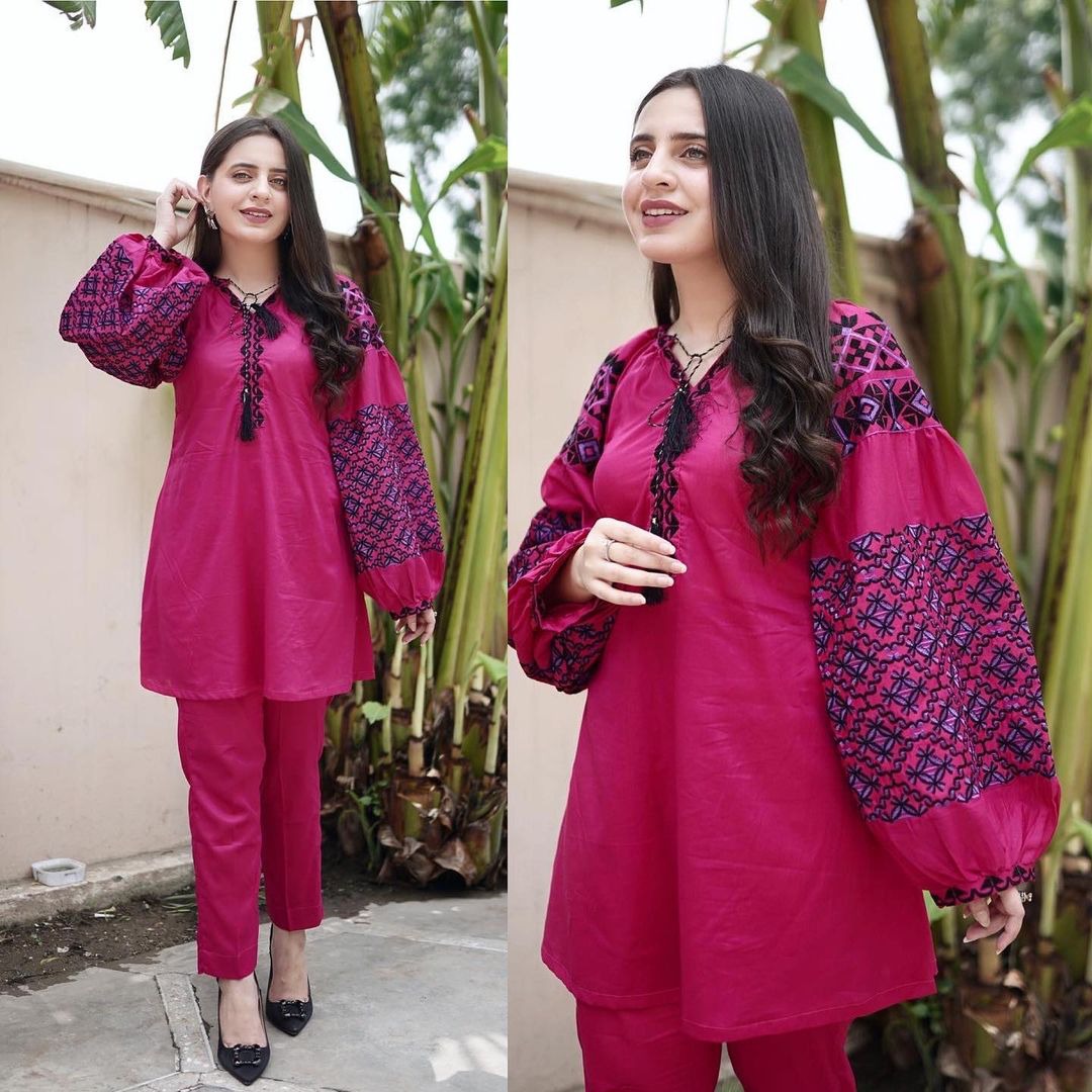 Heavy Sleeves Embroidery 2pcs Suit 🌟✨