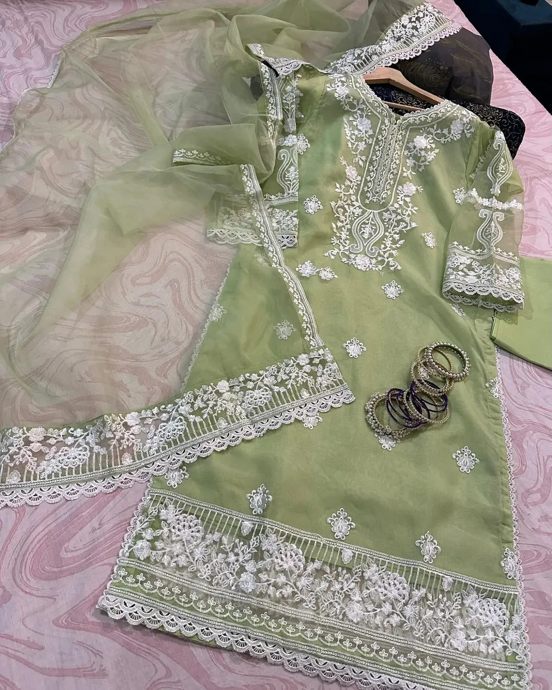 EID 2026 ARRIVAL – Zhilaksha Pk (3-Piece Embroidered Organza Suit)