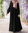ront Zip &amp; Side Pocket Abaya with Adjustable Belt