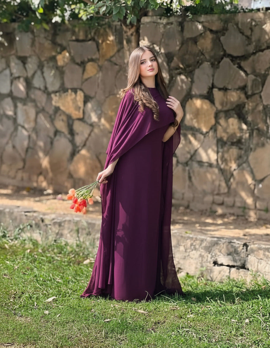 Cap Shawl Maxi – Chiffon 2PCs