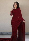 Timeless Chiffon Mirror Lace Embellished Saree