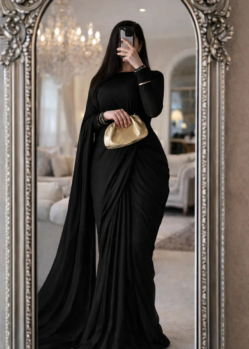 Timeless Chiffon Mirror Lace Embellished Saree