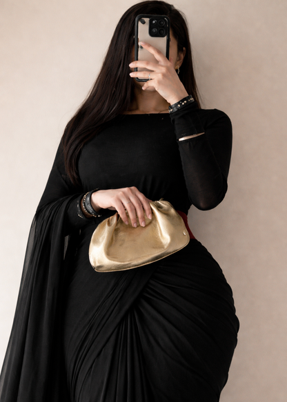 Timeless Chiffon Mirror Embellished Saree