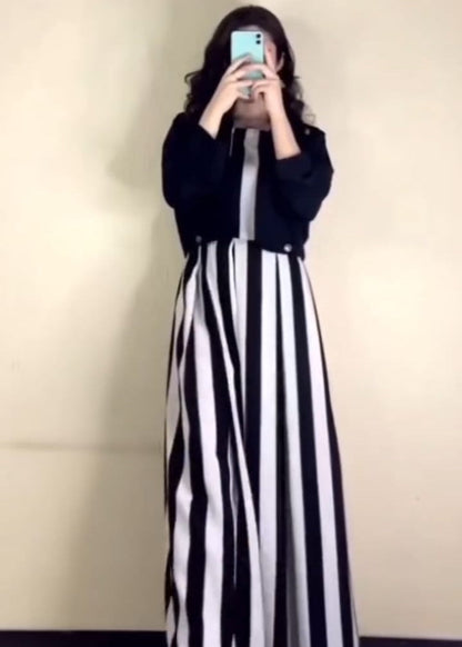 Savanna Chic Zebra Print Frock & Soft Cotton Coati 2Piece Set