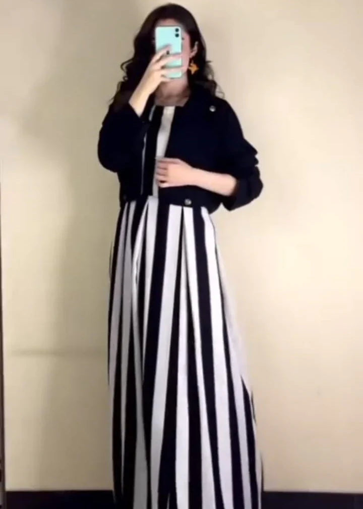 Zebra Print Frock & Soft Cotton Coati 2Piece Set
