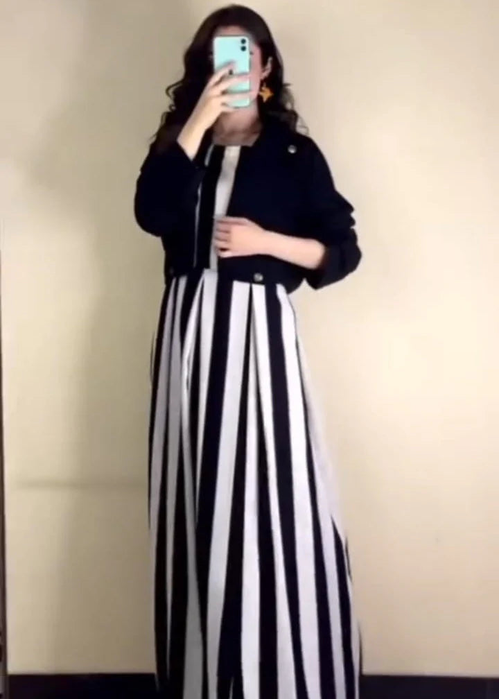 Zebra Print Frock & Soft Cotton Coati 2Piece Set