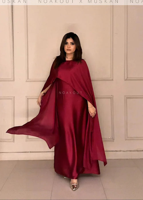 Cape Shawl & Dress Two Piece Set
