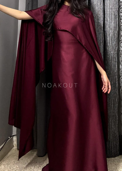 Shamoze Silk Cape Shawl & Dress Two Piece Set