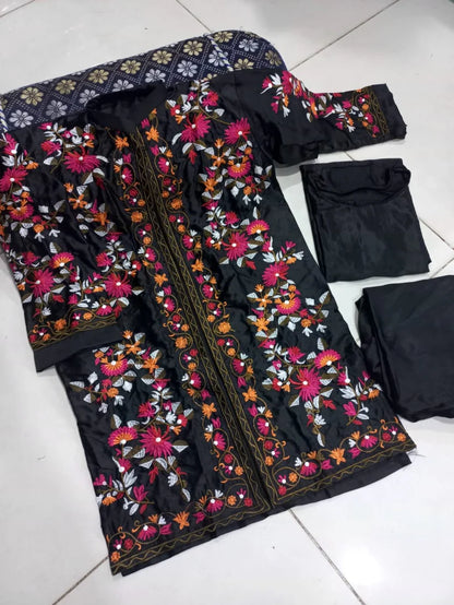 Heirloom Bloom Embroidered Coat 3Piece Set