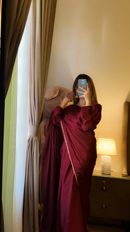 Shama-e-Husn Shamose Silk Saree Stitched