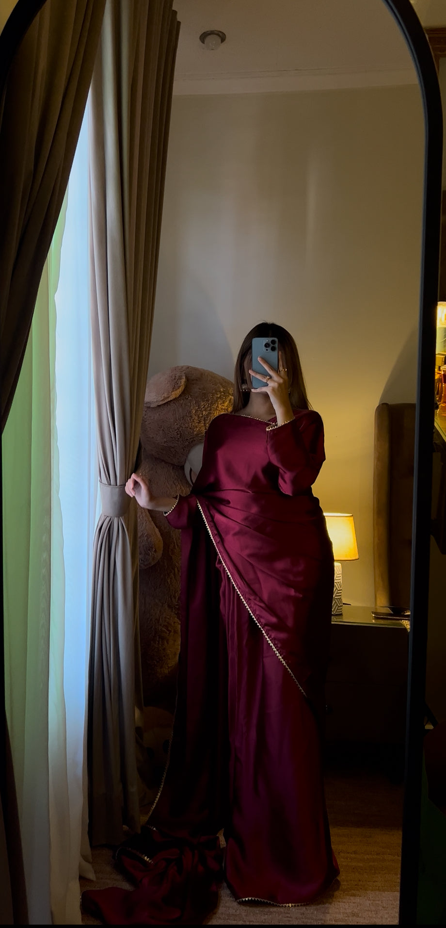 Shama-e-Husn Shamose Silk Saree Stitched