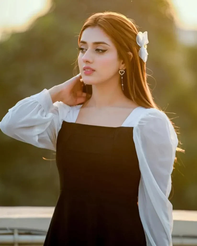 Monochrome Rhapsody Long Maxi Dress