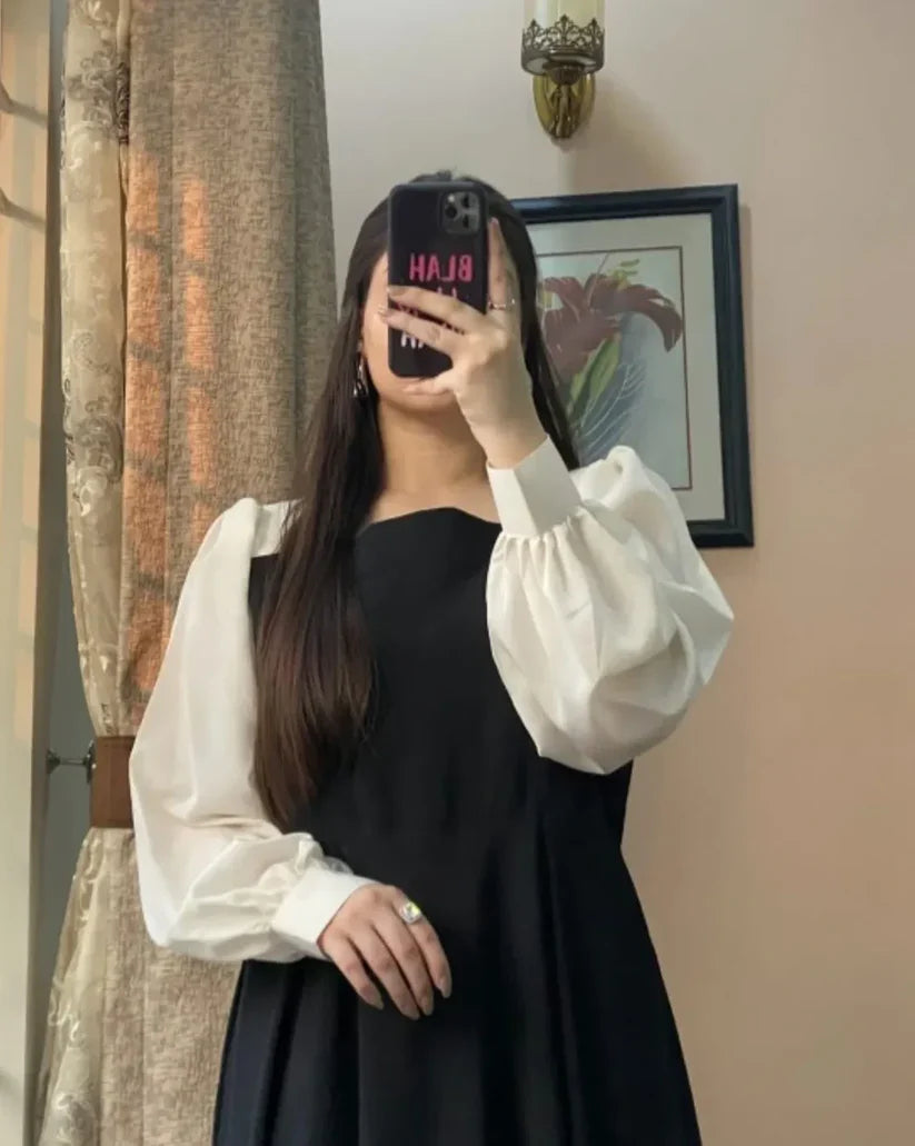 Monochrome Rhapsody Long Maxi Dress