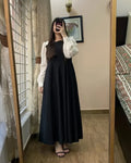 Monochrome Rhapsody Long Maxi Dress