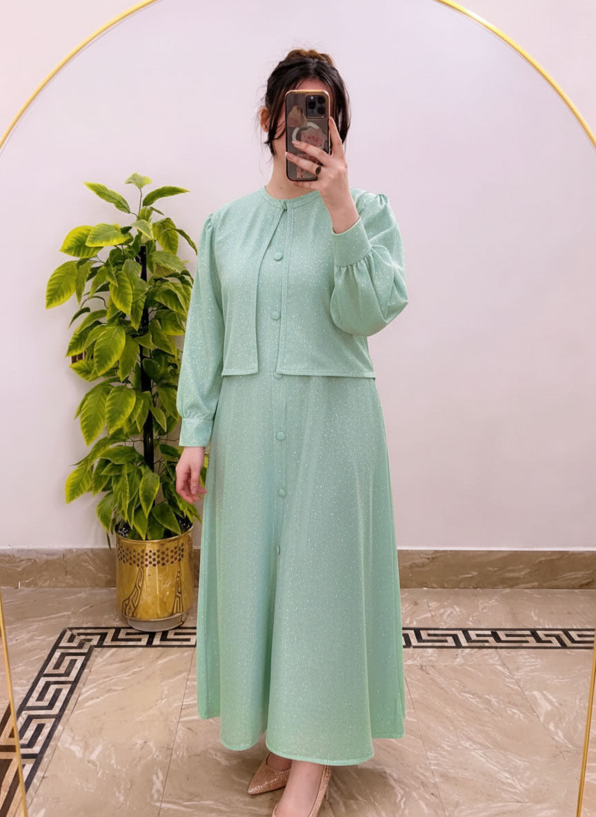 Starlight Moonlight Glitter Maxi & Jacket Set Premium Evening Wear