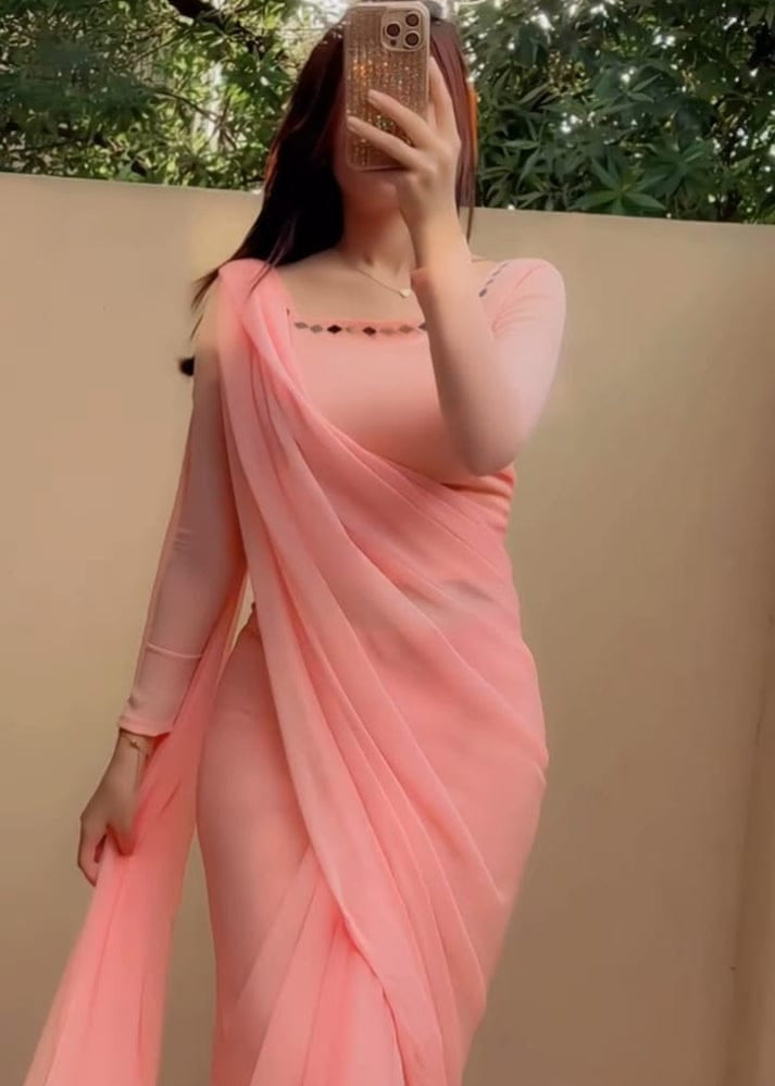 Mirror Chiffon Saree
