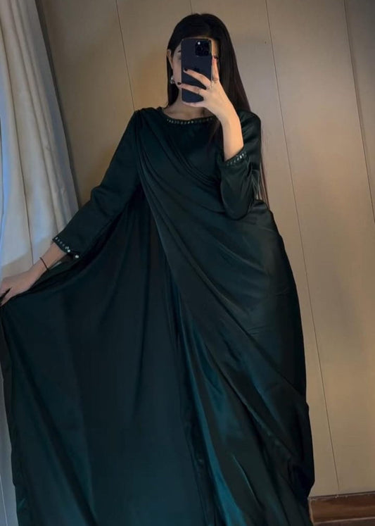 Mirror Work Silk Saree Ready to Wear