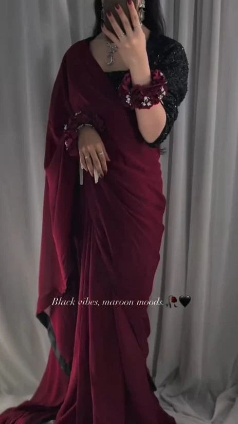 Premium Shamoze Silk Saree Ready to Wear for a Timeless Elegant Look