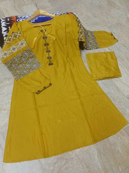 Heavy Sleeves Embroidery 2pcs Suit 🌟✨