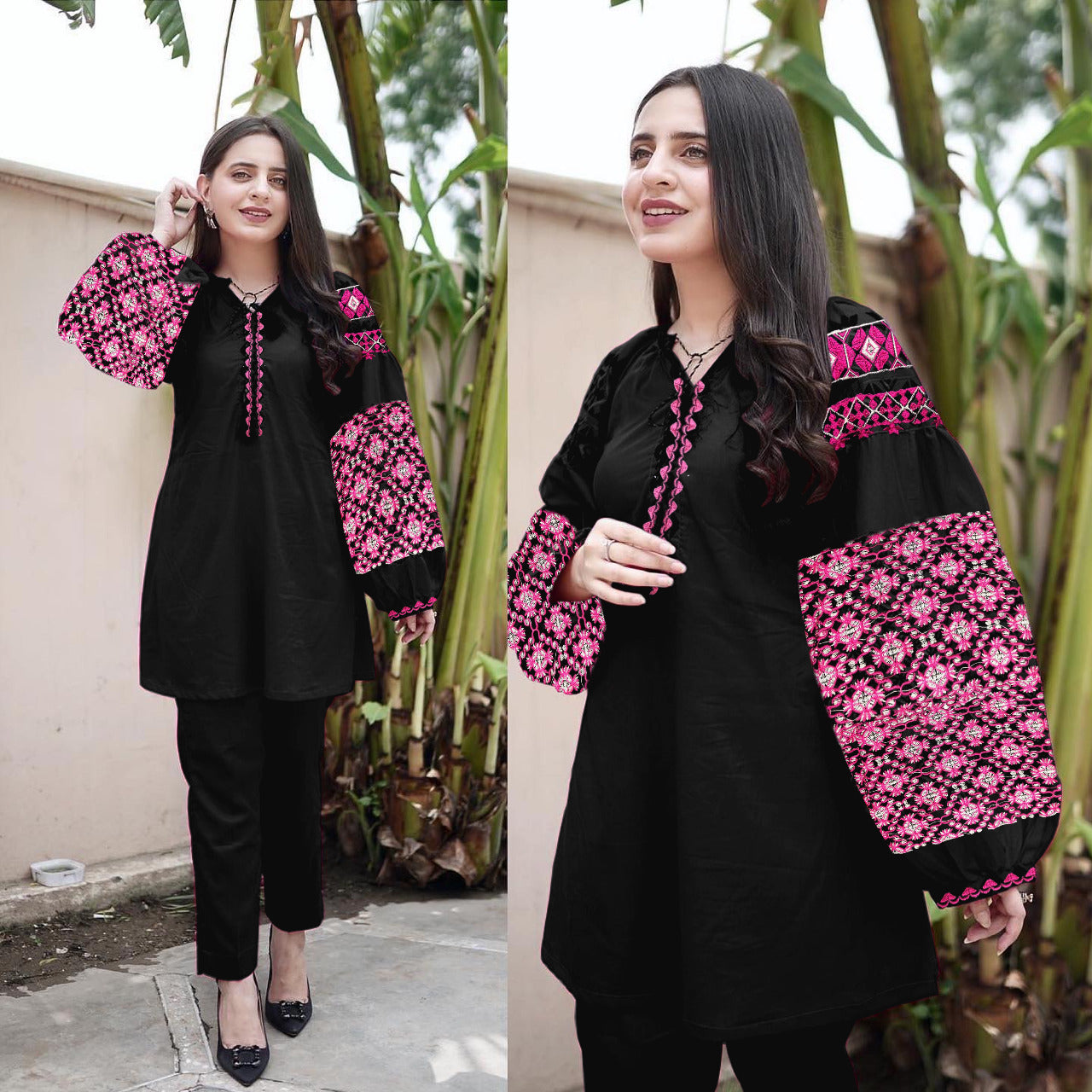 Heavy Sleeves Embroidery 2pcs Suit 🌟✨