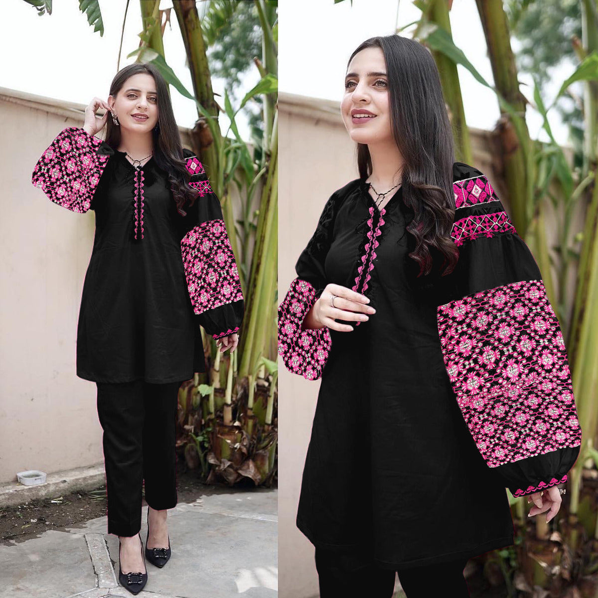Heavy Sleeves Embroidery 2pcs Suit 🌟✨