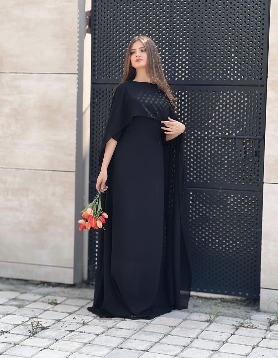 Cap Shawl Maxi – Chiffon 2PCs