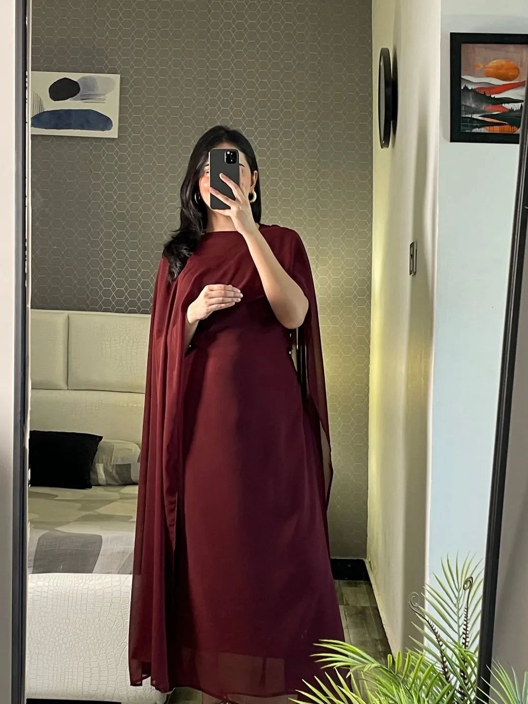 Cap Shawl Maxi – Chiffon 2PCs