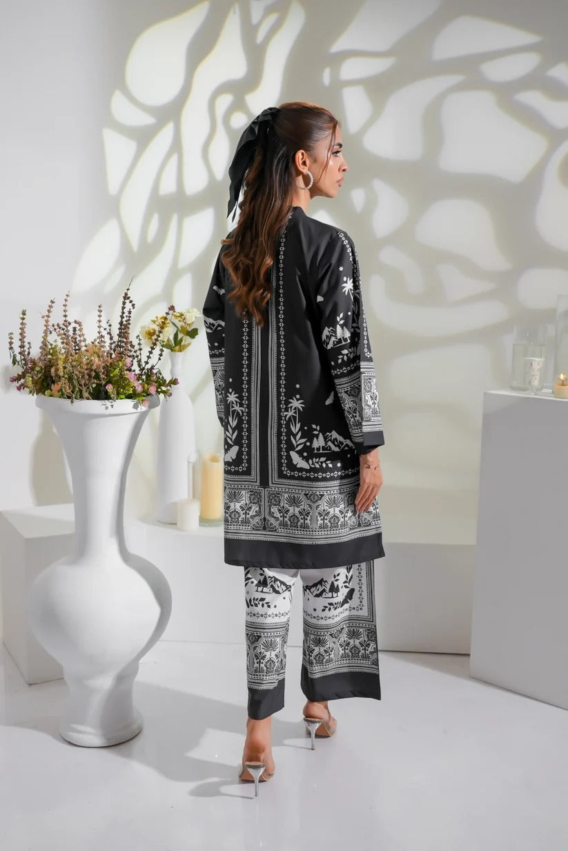 Digital Printed Co-Ord Set – 2PCs (Shirt & Flapper)