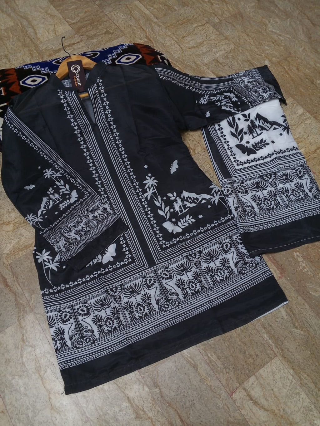 Digital Printed Co-Ord Set – 2PCs (Shirt & Flapper)