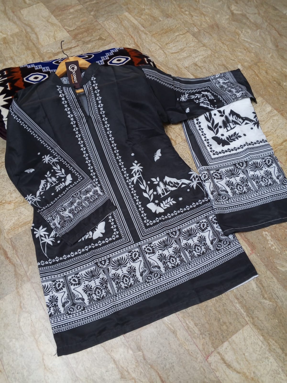 Digital Printed Co-Ord Set – 2PCs (Shirt & Flapper)