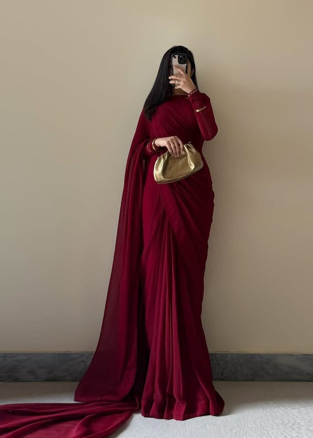 Mirror Chiffon Saree