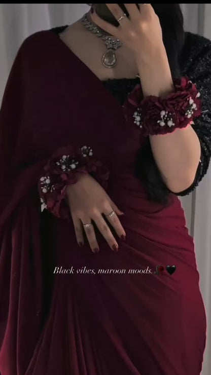 Premium Shamoze Silk Saree Ready to Wear for a Timeless Elegant Look