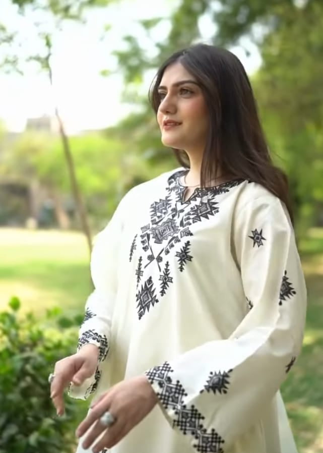 Chic Embroidered Cotton Farshi 3 Piece Set Ready to Wear Luxury