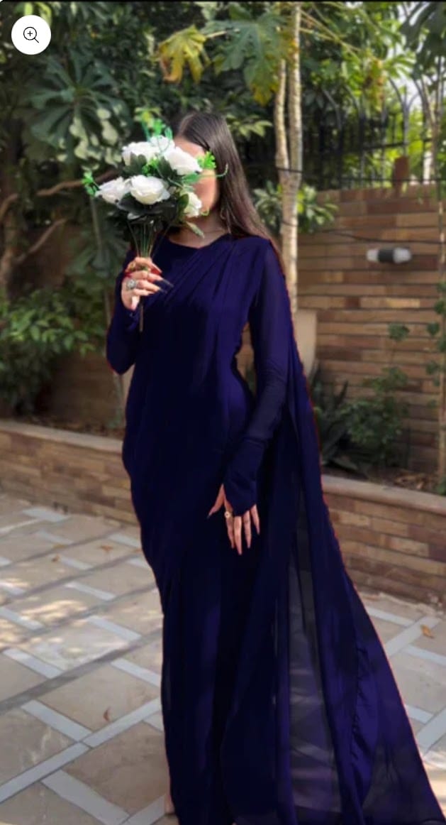 Noor-e-Chiffon Saree Stitched
