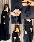 Plain Heart Shaped Neck Grace Signature With Dori Chiffon Saree