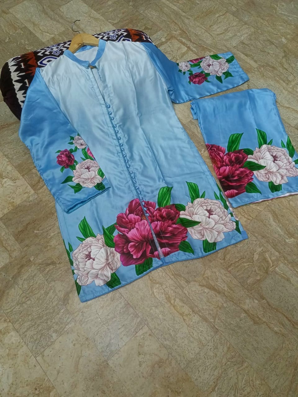 Digital Front &amp; Back Floral Print Co-Ord Set 2PCs 🌸✨